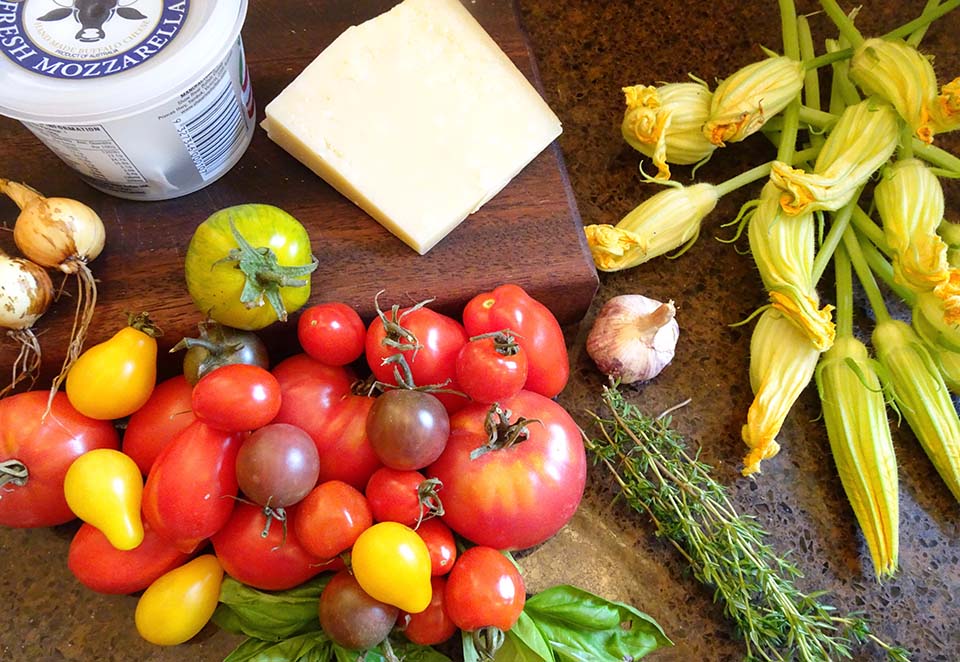 Mozarella Stuffed Zucchini Flowers Fresh Produce from the Gard SBA