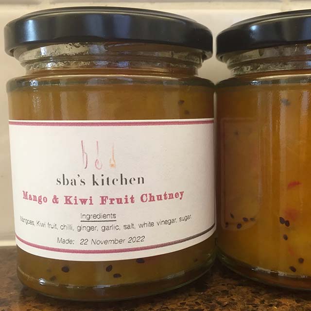 Mango & Kiwi Fruit Chutney SBA's Kitchen Home